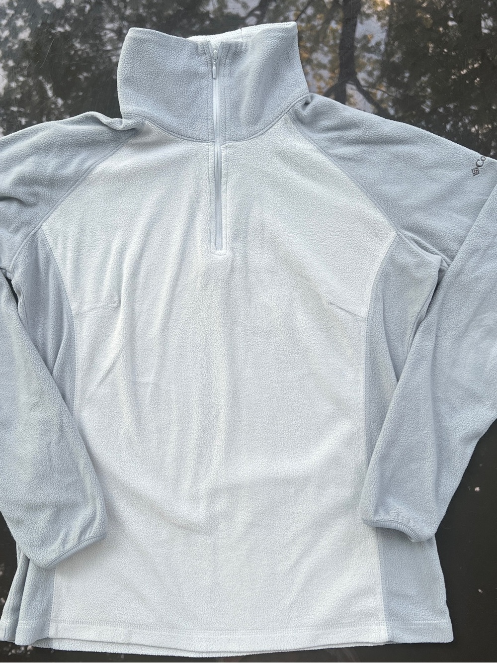 Columbia 1/4 Zip Fleece Colorblock Mock Neck Sweatshirt Gray Women’s L